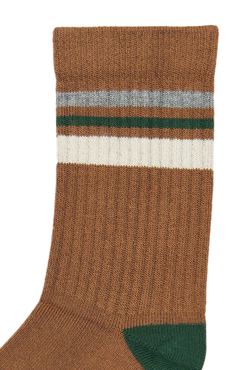 MINIPOP Bambus Socken - zimt / tanne