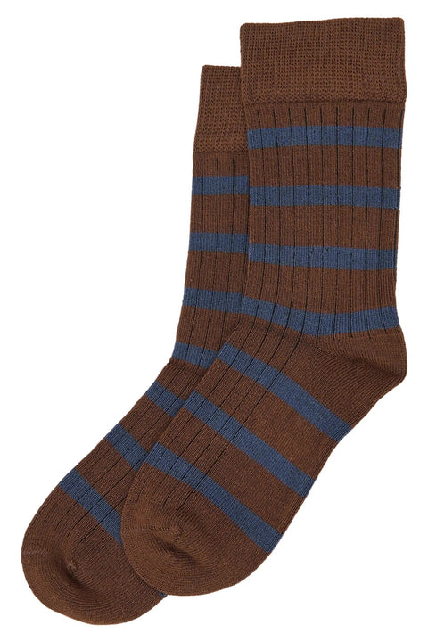 MINIPOP Bambus Socken - schoko / blau