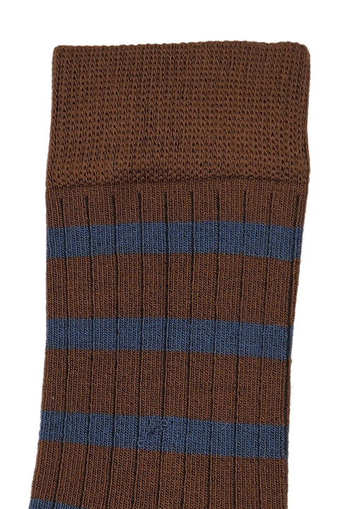 MINIPOP Bambus Socken - schoko / blau