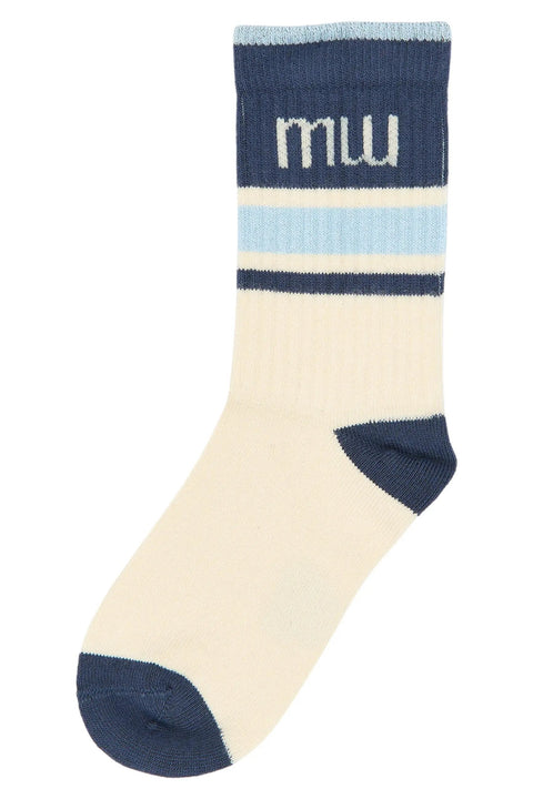 MINIPOP 3er Pack Bambus Socken - blau / braun / créme