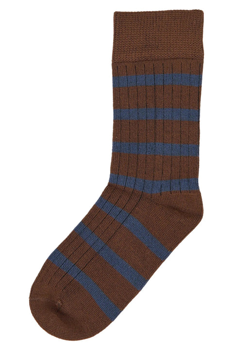 MINIPOP 3er Pack Bambus Socken - blau / braun / créme