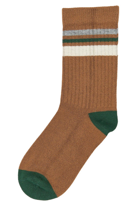 MINIPOP 3er Pack Bambus Socken - zimt / grün / créme
