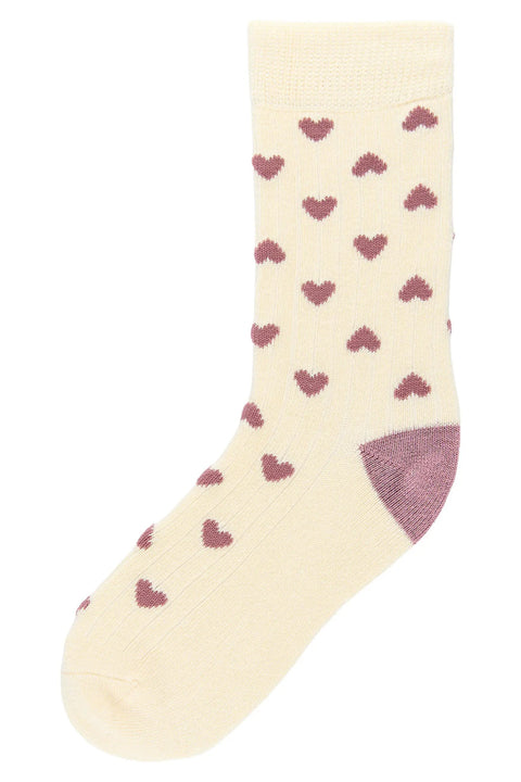 MINIPOP 5er Pack Bambus Socken - créme / malve / rosa