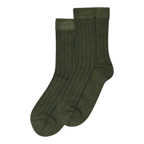 Nachhaltige MINIPOP Bambus Socken in olivgrün - weich, atmungsaktiv und langlebig