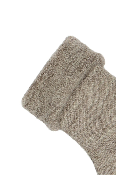 MINIPOP Merinowolle Socken - braun meliert