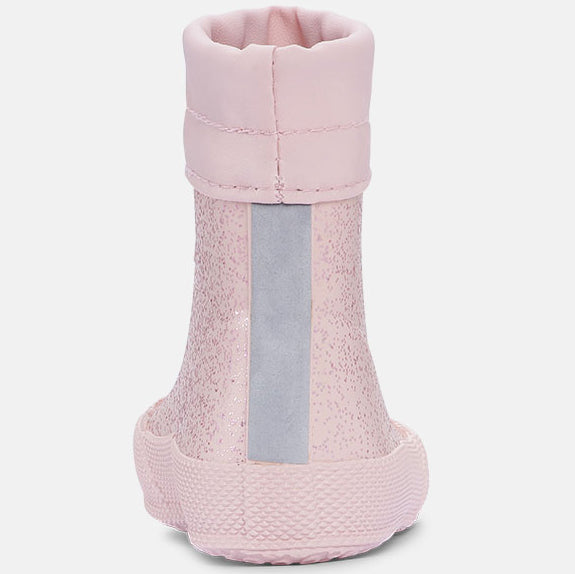 Leichte, flexible Barfuß-Gummistiefel MALIK von BUNDGAARD mit rosa Glitzerdetail für kleine Abenteurer