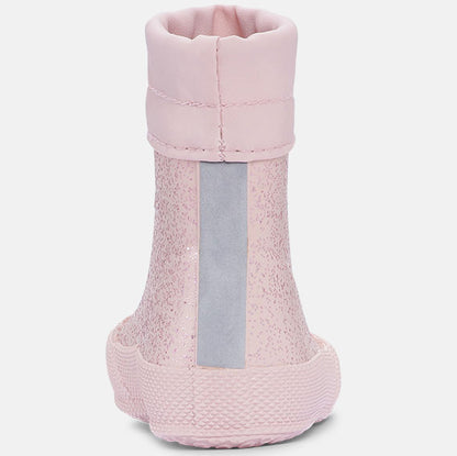 Leichte, flexible Barfuß-Gummistiefel MALIK von BUNDGAARD mit rosa Glitzerdetail für kleine Abenteurer