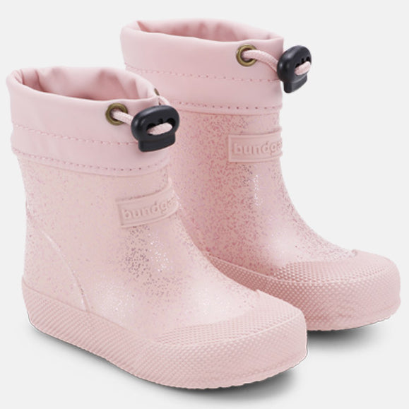 BUNDGAARD Barfuß Gummistiefel MALIK in rosa mit Glitzereffekt für Kinder