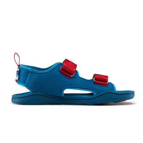 Side view of AFFENZAHN Barfuß Sandale VEGAN AIRY HAI showing adjustable straps and breathable design