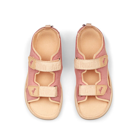 Vegan airy flamingo rosa sandal by AFFENZAHN, perfect for barefoot walks