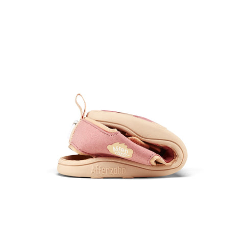 Vegan airy flamingo pink AFFENZAHN barfuß sandale, perfect for summer walks