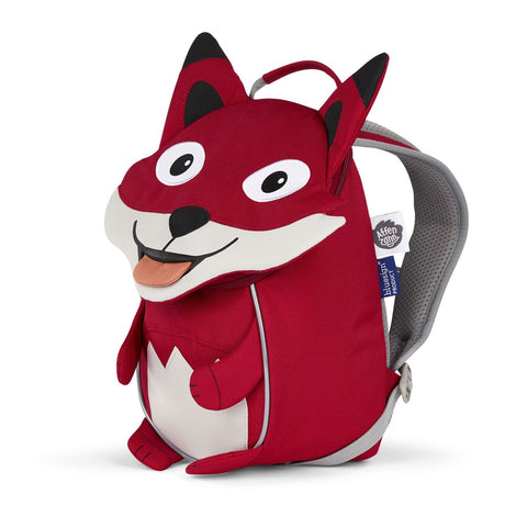 Small brown and orange AFFENZAHN Rucksack with cute fox design for kids