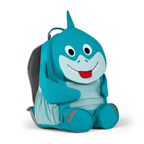 Affenzahn Rucksack Grosser Freund - Hai: A playful, eco-friendly children's backpack featuring a large shark design