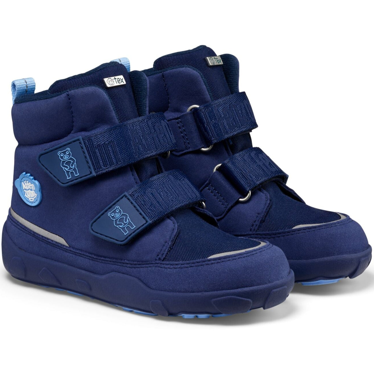 Dark blue AFFENZAHN TEX Stiefel COMFY VEGAN BÄR boots with a comfortable, animal-friendly design