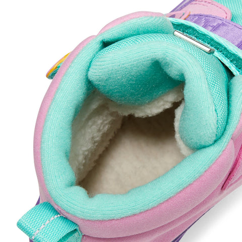 Colorful and vibrant AFFENZAHN TEX Stiefel COMFY VEGAN KREATIV TUKAN - rosa / lila / türkis boots for kids