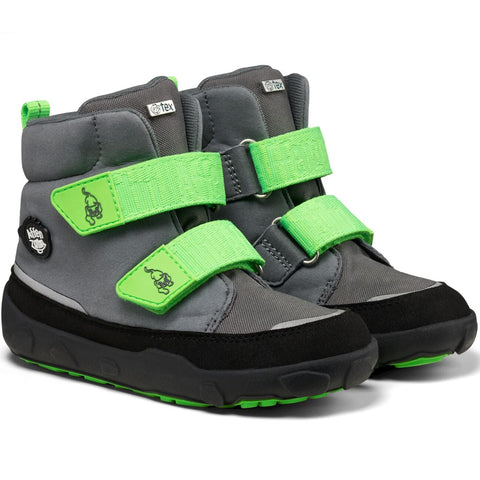 Vibrant black, grey, and neon green vegan AFFENZAHN TEX Stiefel COMFY PANTHER boots