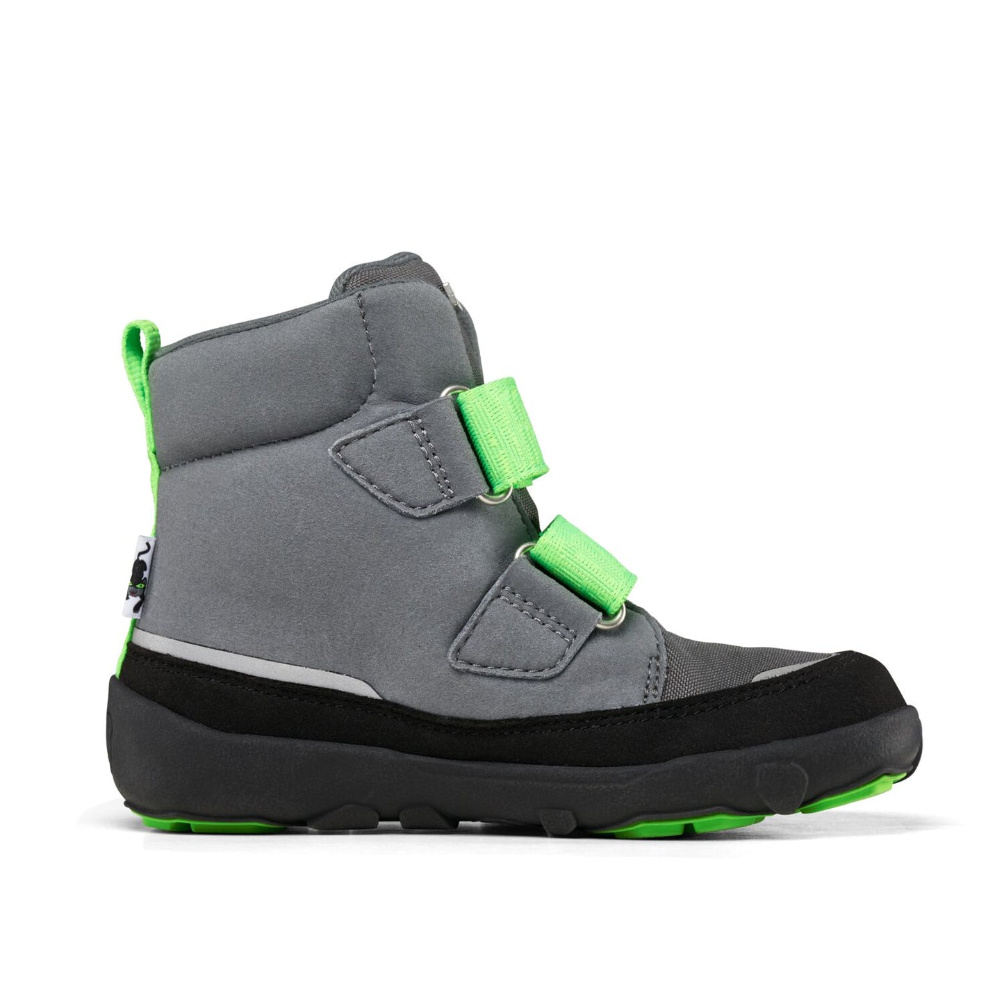 Black, grey, and neon green AFFENZAHN TEX Stiefel COMFY VEGAN PANTHER boots