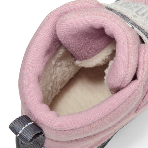 Pink and grey AFFENZAHN TEX Stiefel COMFY WOOL KOALA boots for kids