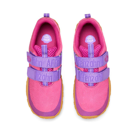 Vibrant kirschblütenpink AFFENZAHN Barfußschuh VEGAN DREAM with playful design