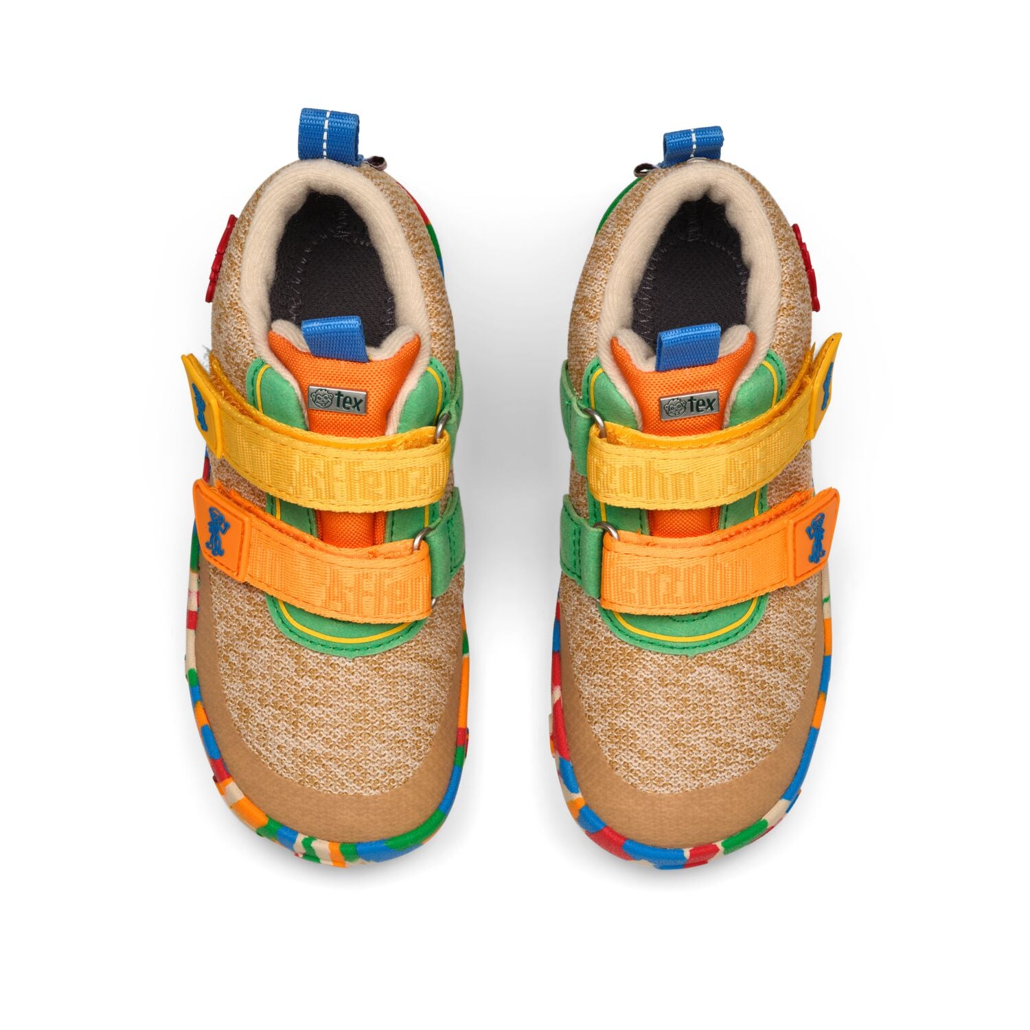 AFFENZAHN TEX Knöchelschuh in beiger und bunter Gestaltung für Kinder, langlebiges Material