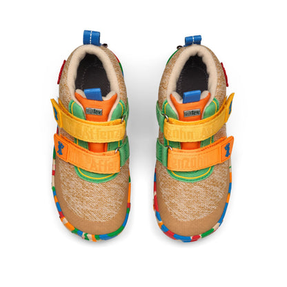 AFFENZAHN TEX Knöchelschuh in beiger und bunter Gestaltung für Kinder, langlebiges Material