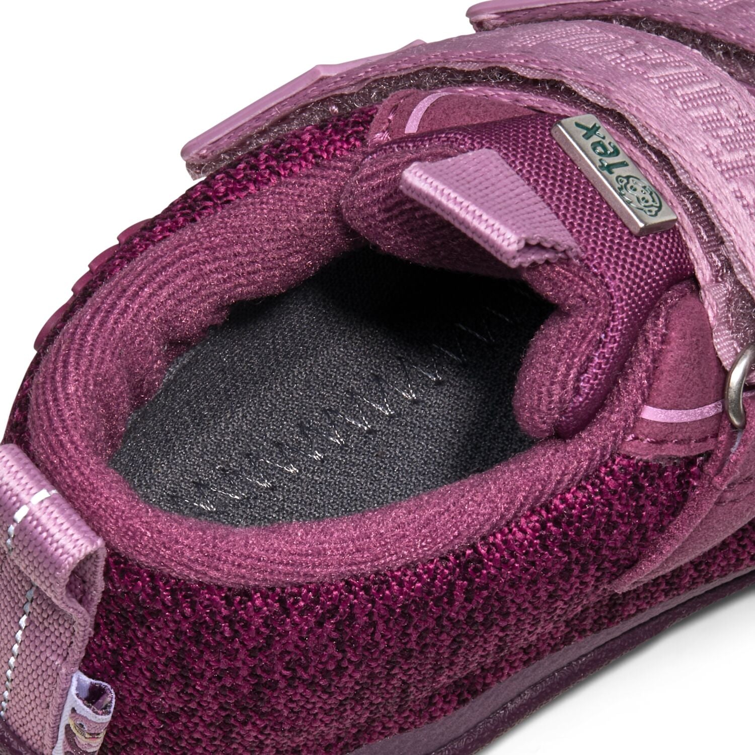 AFFENZAHN TEX Knöchelschuh KNIT HAPPY OTTER in liebevoller Pflaumenfarbe, geeignet für kalte und kühle Tage