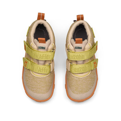 Beiger AFFENZAHN TEX Knöchelschuh mit detailreichen Katzenmotiven und bequemer Passform