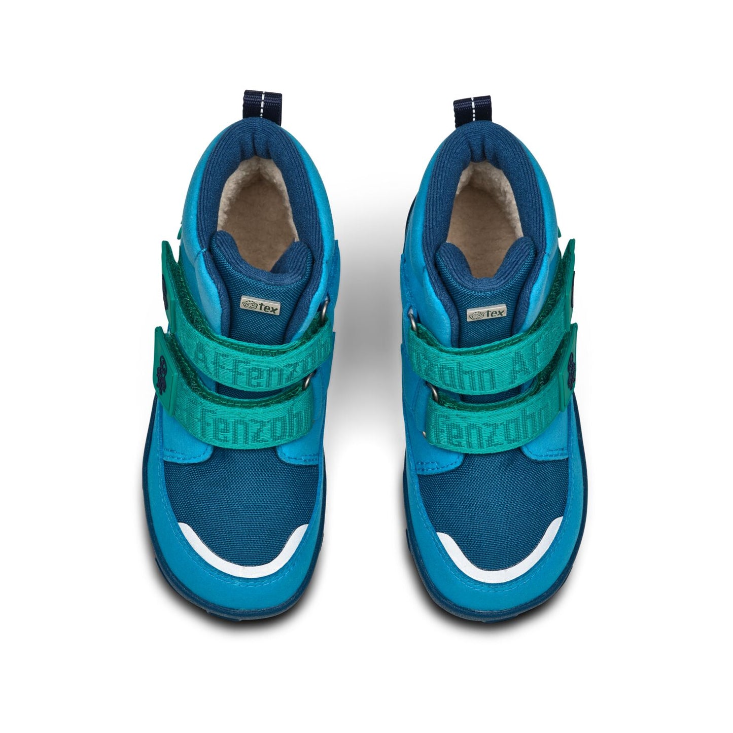 Modischer AFFENZAHN TEX Stiefel in Blau mit maritimem Design und bequemem Fußbett