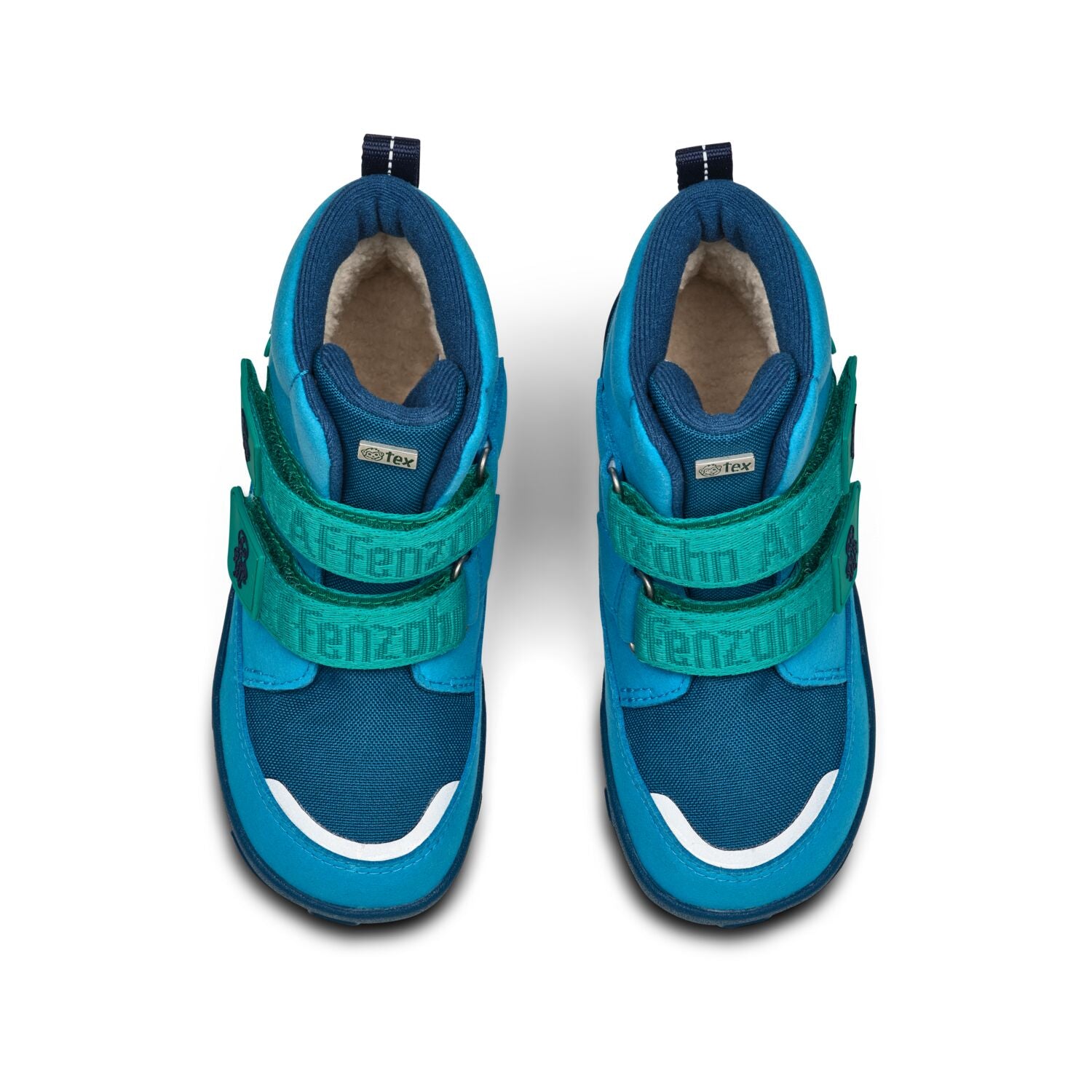 Modischer AFFENZAHN TEX Stiefel in Blau mit maritimem Design und bequemem Fußbett