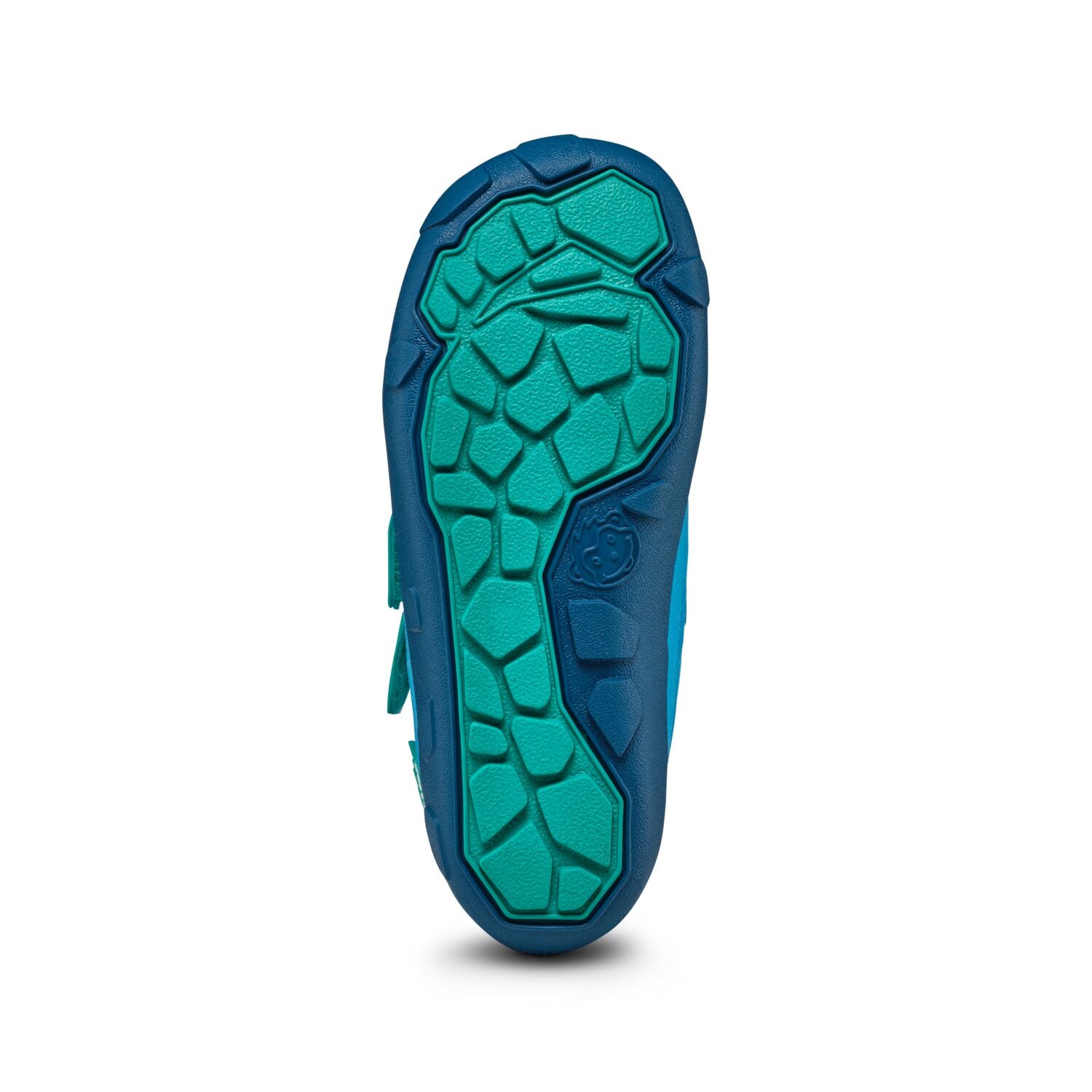 Bequemer veganer Stiefel in türkis mit auffälligem Tiermuster und weicher Sohle