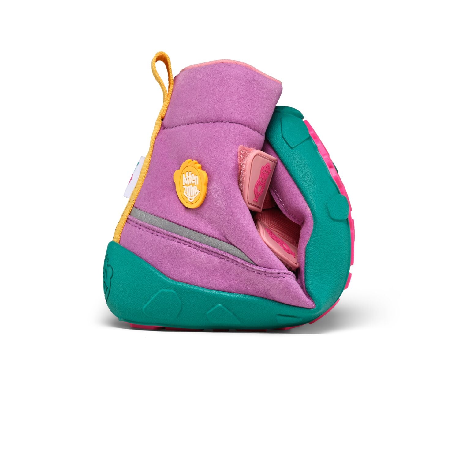 Komfortable AFFENZAHN TEX Stiefel COMFY VEGAN in lebendigen Farben lila, rosa und türkis