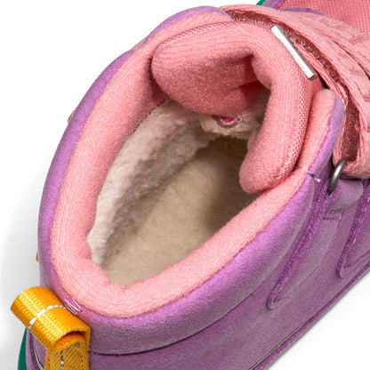 Lila, Rosa und Türkis: Bunte AFFENZAHN TEX Stiefel COMFY VEGAN in trendigem Design