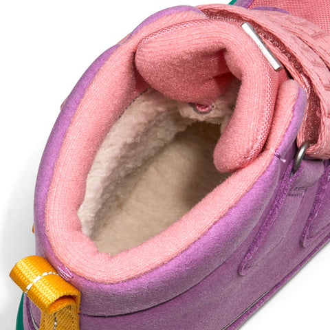 Lila, Rosa und Türkis: Bunte AFFENZAHN TEX Stiefel COMFY VEGAN in trendigem Design