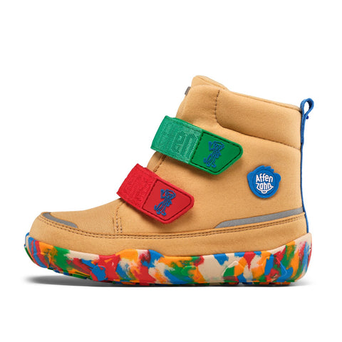 Bequemer veganer AFFENZAHN TEX Stiefel mit buntem Design, perfekt für lange Spaziergänge