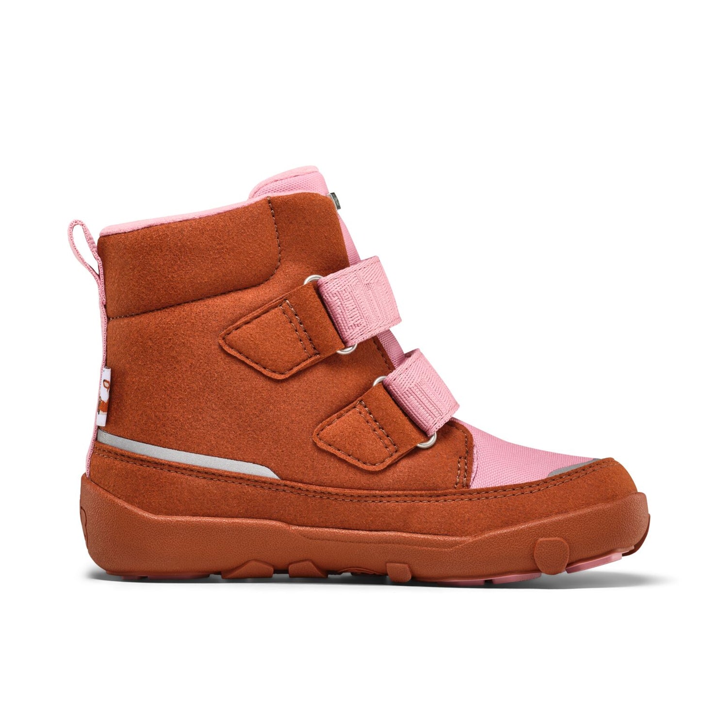 Hochwertiger AFFENZAHN TEX Stiefel COMFY VEGAN REH in braun und rosa, perfekt für kalte Tage