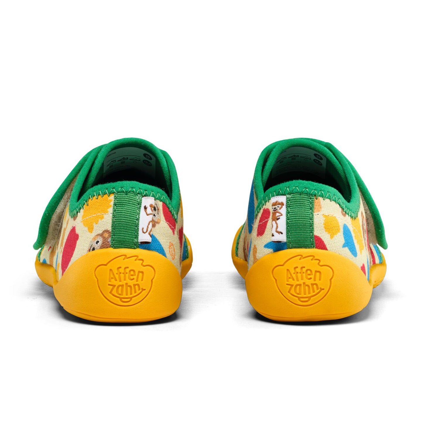 Weicher Baumwollhausschuh COTTON MOVY mit Affen-Print, perfekt für kleine Kinderfüße in den eigenen vier Wänden