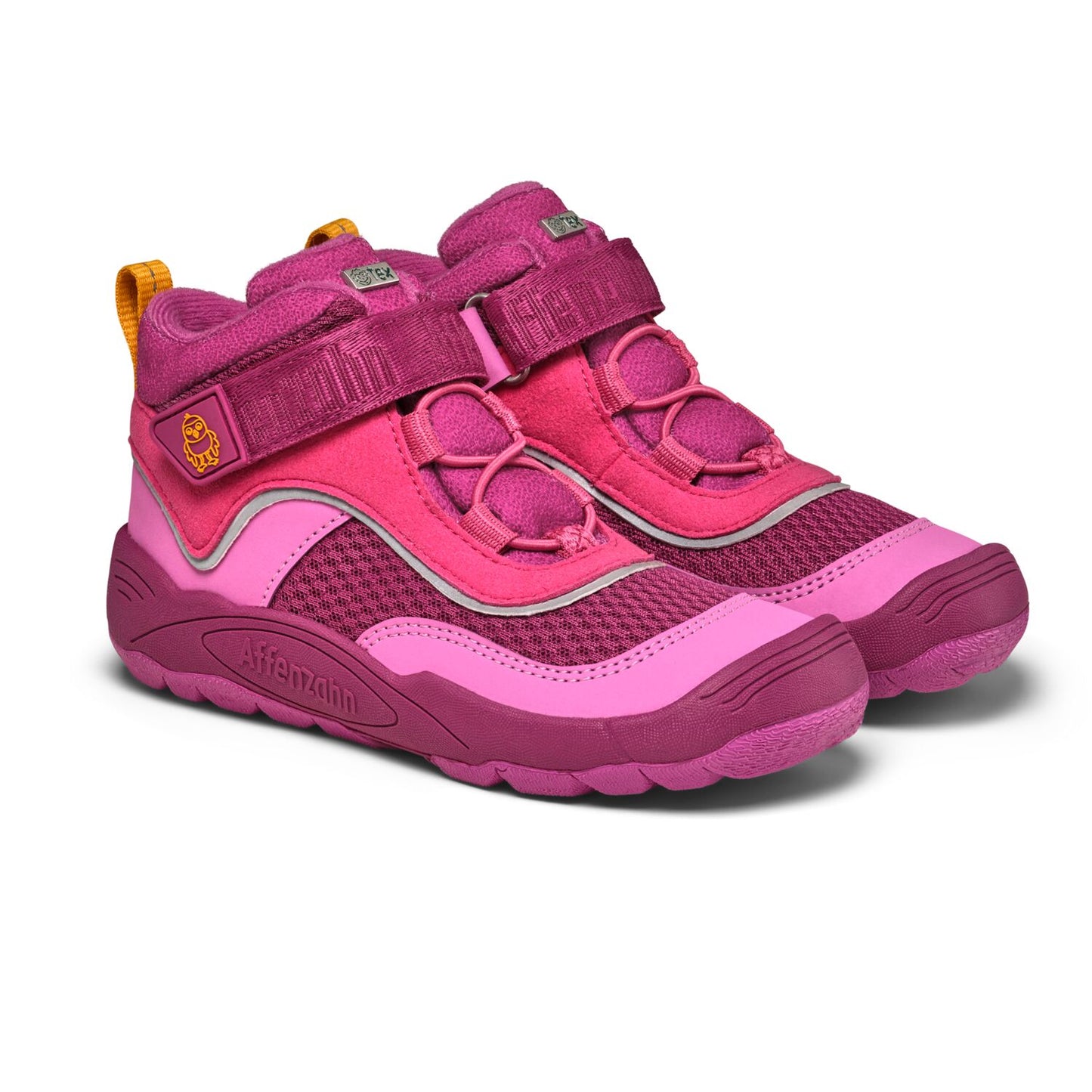AFFENZAHN TEX Knöchelschuh VEGAN EXPLORY VOGEL in leuchtendem Fuchsia