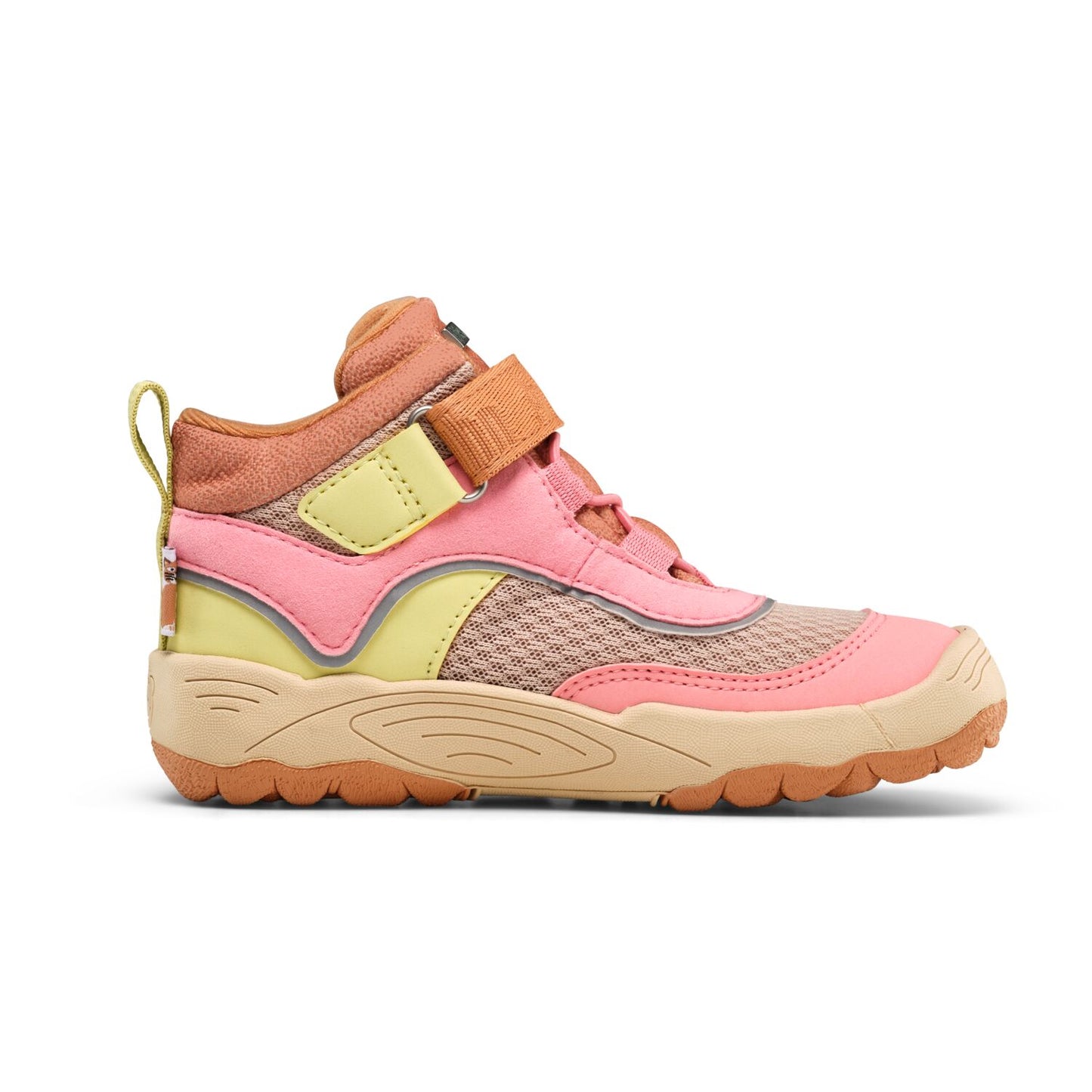 Moderner vegane Katzenknöchelschuh in Beige, Zimt, Buttergelb und Neonpink, langlebig und stylisch