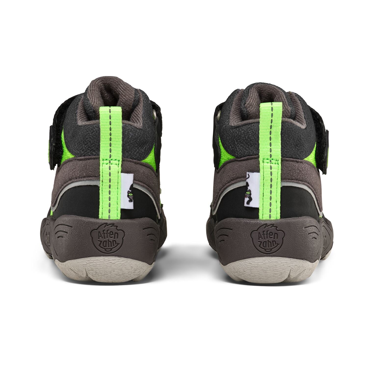 Dunkel schwarzer AFFENZAHN TEX PANTHER mit neongrünen Akzenten für stilvollen Komfort
