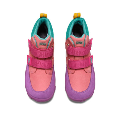 AFFENZAHN TEX Kinderstiefel in türkis, aus hochwertigem Leder, mit leuchtender Eule und komfortabler Passform