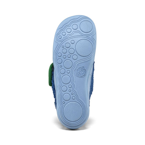 Umweltfreundlicher AFFENZAHN Hausschuh VEGAN FLEECY mit buntem Paradiesvogel Design für nachhaltigen Komfort