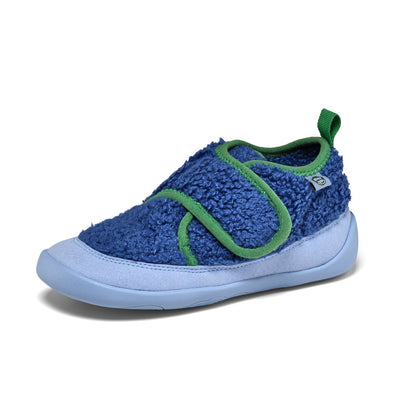 Nachhaltiger AFFENZAHN Hausschuh VEGAN FLEECY, perfekt für kalte Tage mit exotischem Vogelmotiv