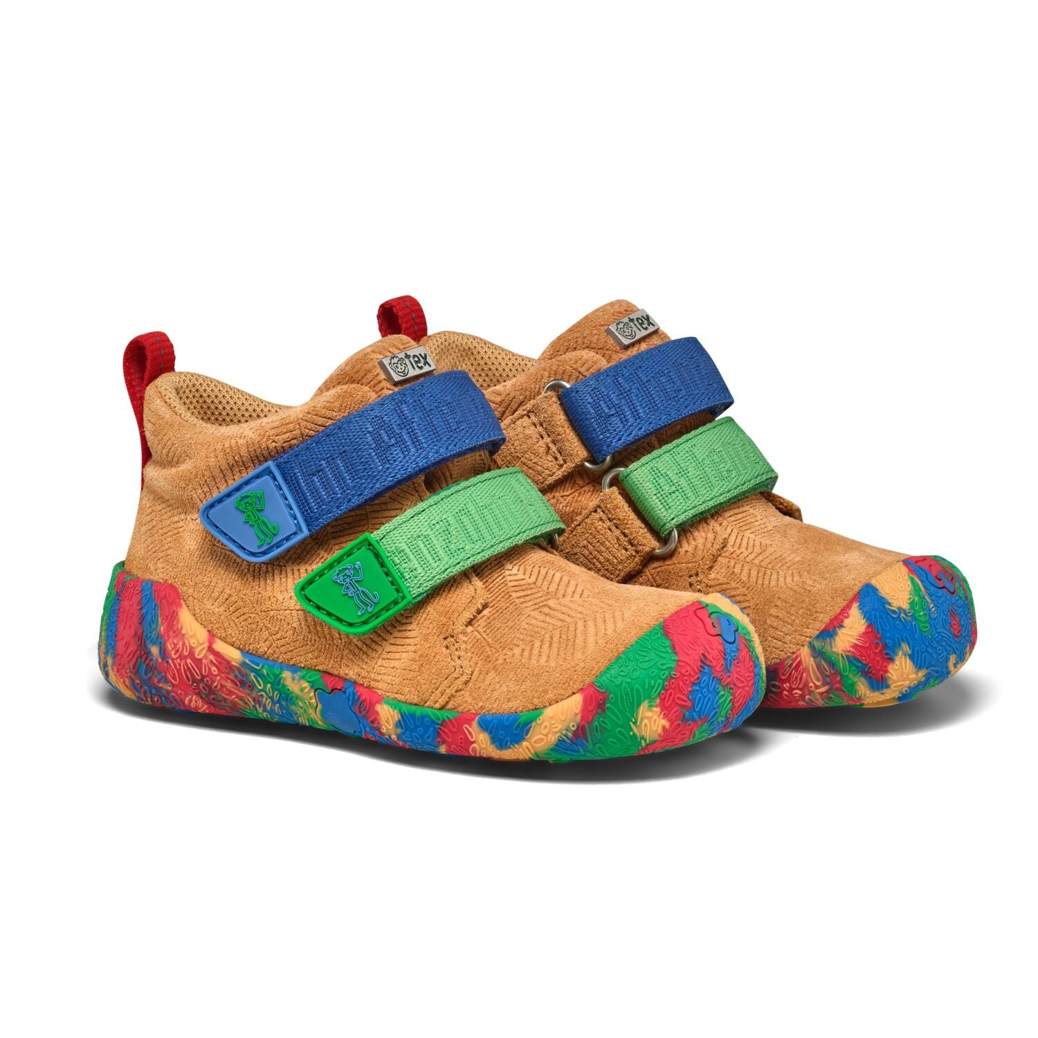 AFFENZAHN TEX Knöchelschuh aus Leder in beige und bunten Farben mit 10 Jahren Jubiläum