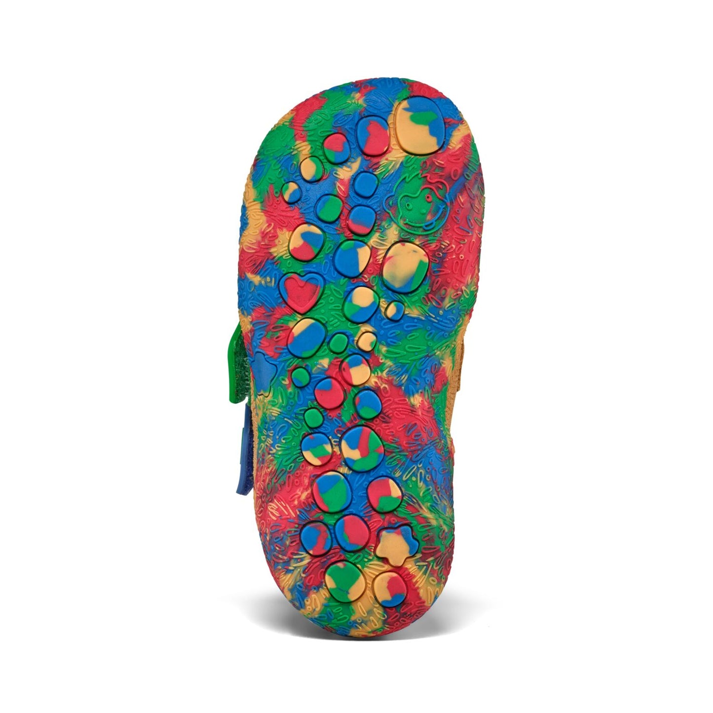 Beiger Leder-Knöchelschuh mit bunten Akzenten von AFFENZAHN TEX, langlebiges Material, perfekt für aktive Kinder, 10 Jahre Erfahrung