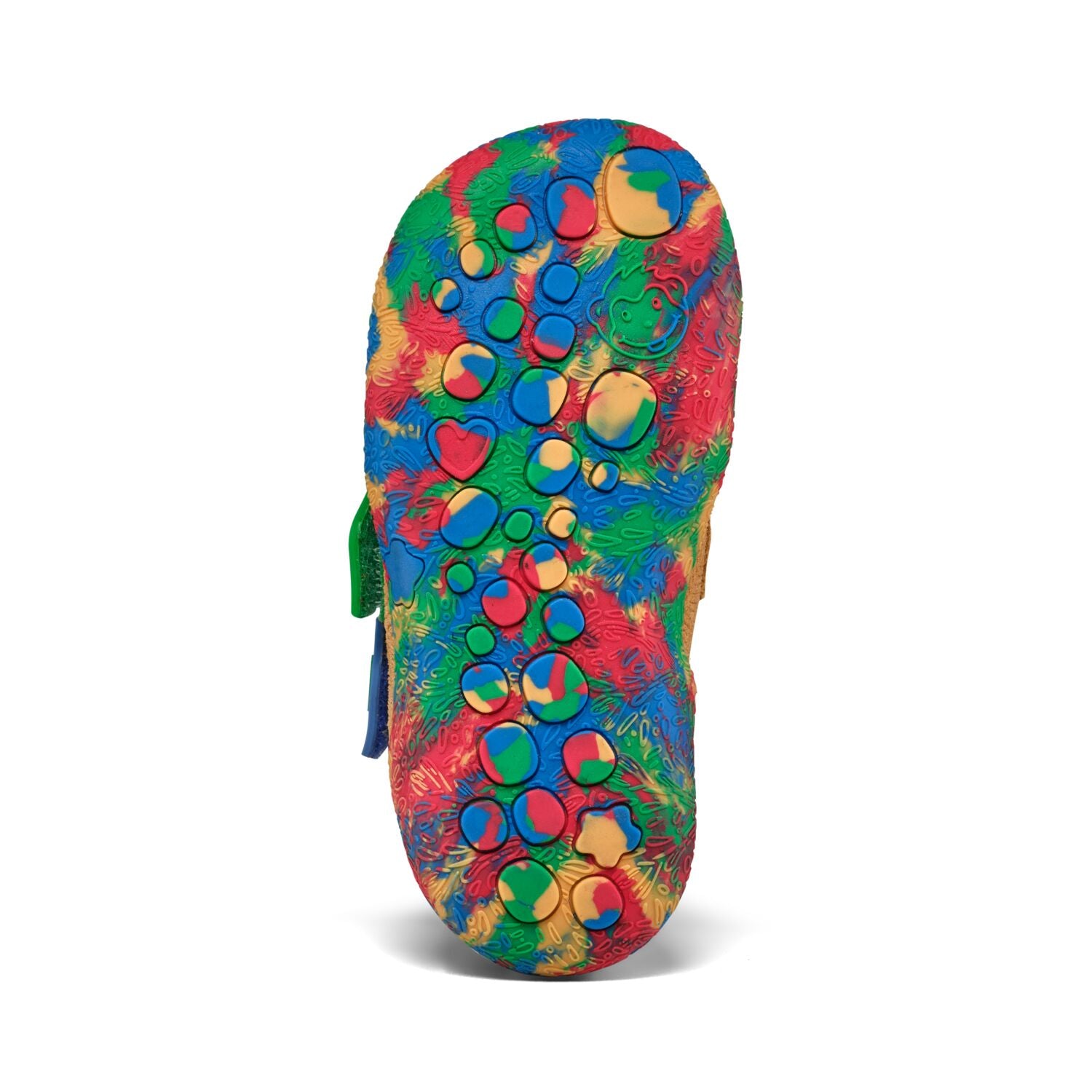 Beiger Leder-Knöchelschuh mit bunten Akzenten von AFFENZAHN TEX, langlebiges Material, perfekt für aktive Kinder, 10 Jahre Erfahrung