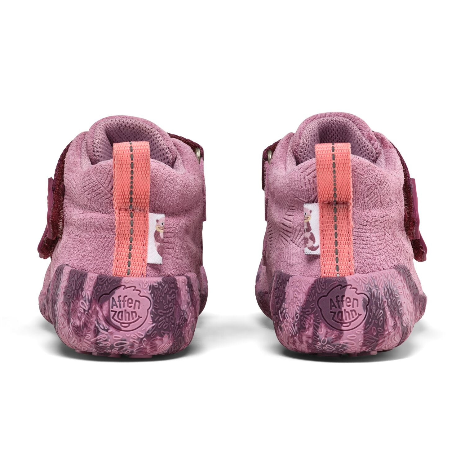 Lila Affenzahn TEX Knöchelschuh mit reflektierendem Talky Otter Motiv auf der Seite