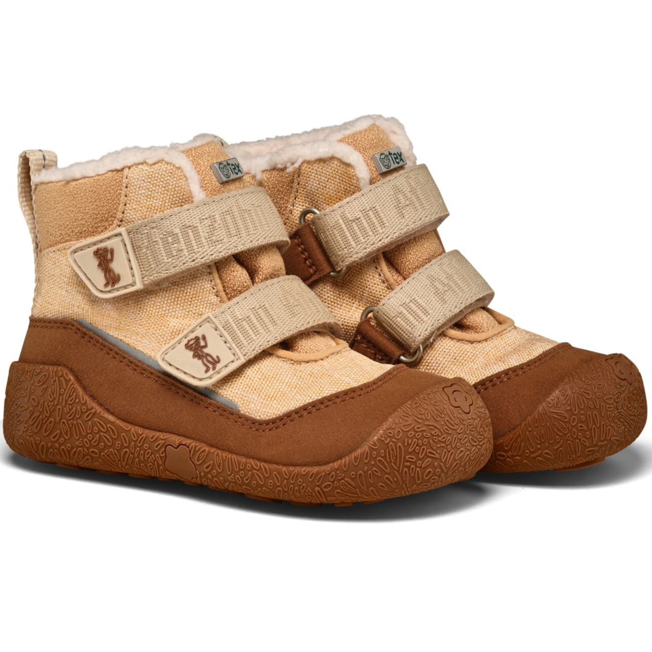 AFFENZAHN TEX Stiefel VEGAN SNUGGY AFFE in braun und beige, bequem und langlebig