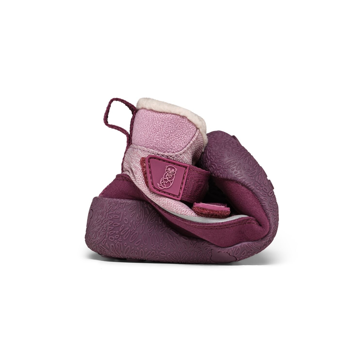 Robuste AFFENZAHN TEX Stiefel für Kinder, vegan, in den Farben beere und rosa, geeignet für jeden Tag