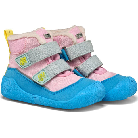 AFFENZAHN TEX Stiefel mit veganem Material in Türkis, Rosa und Gelb, perfekt für Kinder
