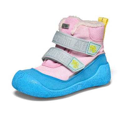 Bunte Stiefel für Kinder, aus veganem Material in den Farben Türkis, Rosa und Gelb, von AFFENZAHN TEX